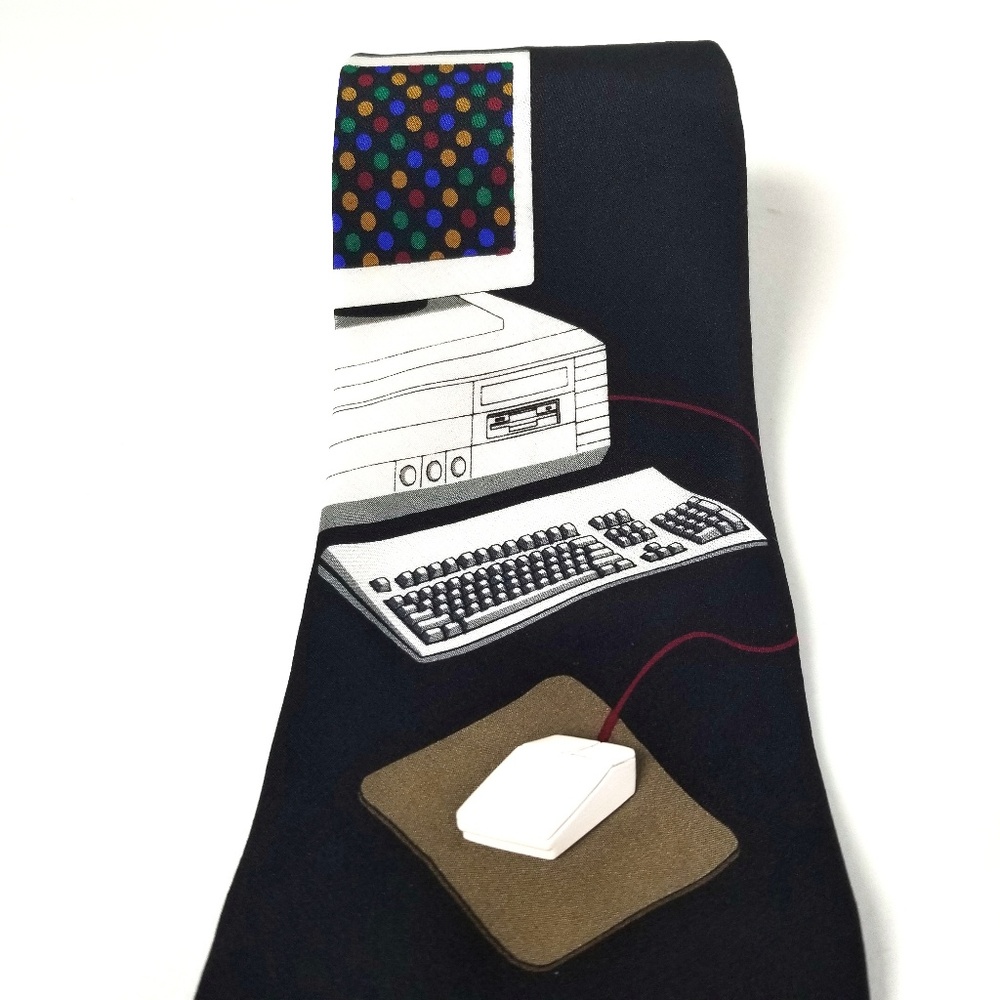 Vintage 3-D Mouse Pin Computer IT Gamer Tie Gift - Picture 4 of 5